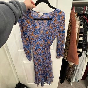 Luck brand floral wrap dress